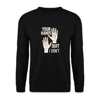 Strength Training for Climbers Hangboard - Unisex Sweatshirt - black - Front - Alina (178cm) & Michal (187cm)