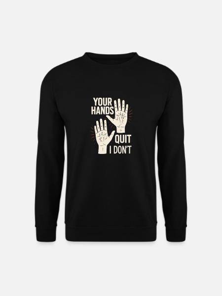 Griffkrafttraining Für Kletterer Hangboard - Unisex Pullover - Schwarz