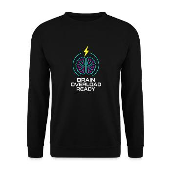 Memory Athlete Mnemonic Brain Training Mental - Unisex Sweatshirt - black - Front - Alina (178cm) & Michal (187cm)