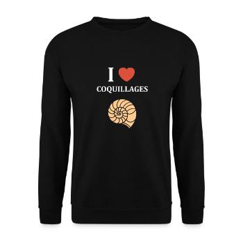 coquillage - Sweat-shirt Unisexe - noir - Devant - Alina (178cm) & Michal (187cm)