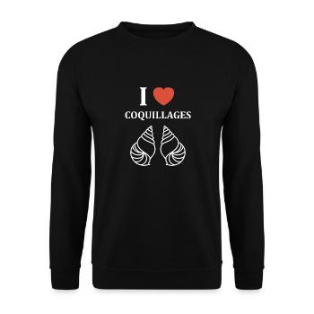 coquillage - Sweat-shirt Unisexe - noir - Devant - Alina (178cm) & Michal (187cm)