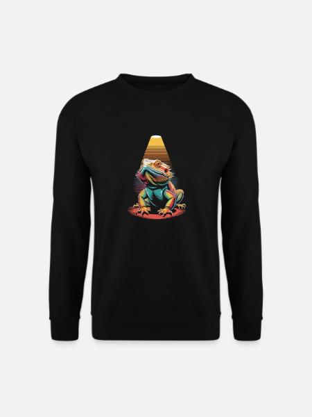 Krybdyr skægagame - Unisex sweater - sort