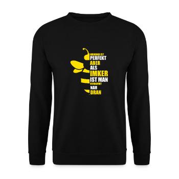 Hobbyimker Imker Bienen Flüsterer Imkern Honig - Unisex Pullover - Schwarz - Vorne - Alina (178cm) & Michal (187cm)