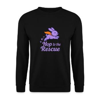 Lapin Maman Lapin Sauvetage Adopter, Acheter - Sweat-shirt Unisexe - noir - Devant - Alina (178cm) & Michal (187cm)