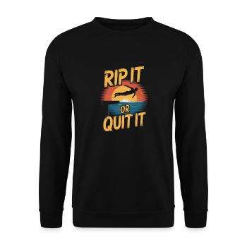 Diving diving board - Unisex Sweatshirt - black - Front - Alina (178cm) & Michal (187cm)