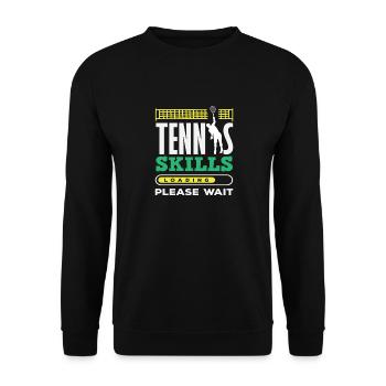 Tennis Player Compétences Chargement Veuillez patienter - Sweat-shirt Unisexe - noir - Devant - Alina (178cm) & Michal (187cm)