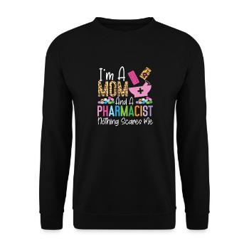 Technicien en pharmacie - Sweat-shirt Unisexe - noir - Devant - Alina (178cm) & Michal (187cm)