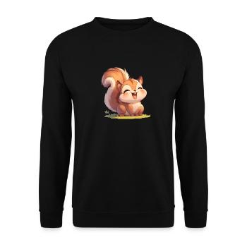 Squirrel - Unisex Sweatshirt - black - Front - Alina (178cm) & Michal (187cm)