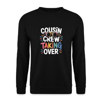Cousin Crew reprend Cousins Cousine - Sweat-shirt Unisexe - noir - Devant - Alina (178cm) & Michal (187cm)