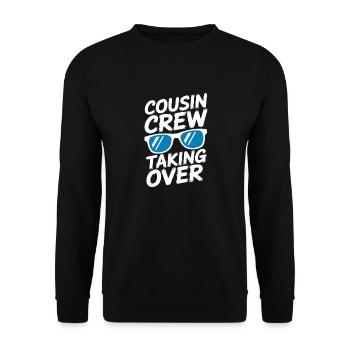 Cousin Crew reprend Cousins Cousine - Sweat-shirt Unisexe - noir - Devant - Alina (178cm) & Michal (187cm)
