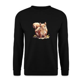 Squirrel - Unisex Sweatshirt - black - Front - Alina (178cm) & Michal (187cm)