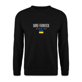 Ivano-Frankivsk, Ukraine - Sweat-shirt Unisexe - noir - Devant - Alina (178cm) & Michal (187cm)