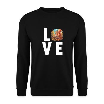 Squirrel - Unisex Sweatshirt - black - Front - Alina (178cm) & Michal (187cm)