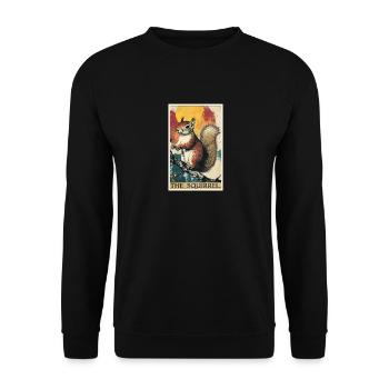 Squirrel - Unisex Sweatshirt - black - Front - Alina (178cm) & Michal (187cm)