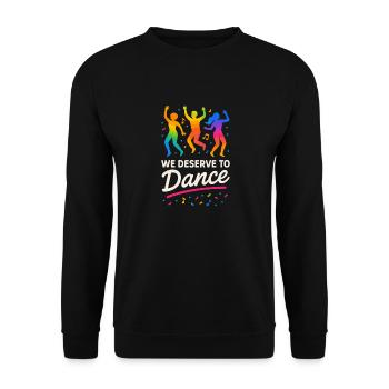 Queer Pride Queer Joy Lgbtq+ Affirmation Trans - Unisex Sweatshirt - black - Front - Alina (178cm) & Michal (187cm)