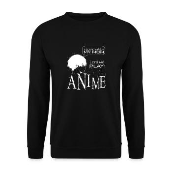 Anime Manga Otaku Kawaii Japan Cosplay Comic - Unisex Pullover - Schwarz - Vorne - Alina (178cm) & Michal (187cm)