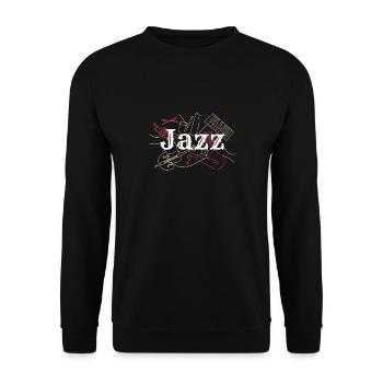 Jazz Musical Instruments Art Design Jazz Music - Unisex Sweatshirt - black - Front - Alina (178cm) & Michal (187cm)