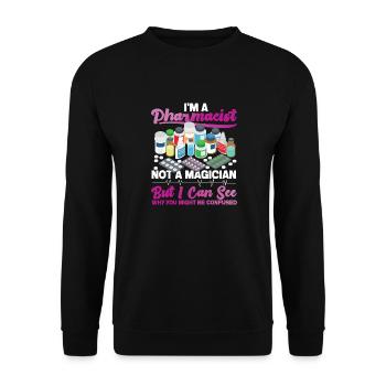 Technicien en pharmacie - Sweat-shirt Unisexe - noir - Devant - Alina (178cm) & Michal (187cm)