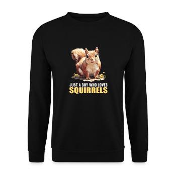 Squirrel - Unisex Sweatshirt - black - Front - Alina (178cm) & Michal (187cm)