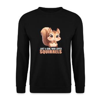 Squirrel - Unisex Sweatshirt - black - Front - Alina (178cm) & Michal (187cm)