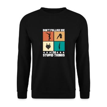 Diving diving board - Unisex Sweatshirt - black - Front - Alina (178cm) & Michal (187cm)