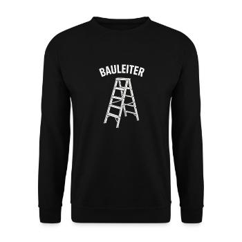 Bauleiter Lustiges Bau Humor Design - Unisex Pullover - Schwarz - Vorne - Alina (178cm) & Michal (187cm)