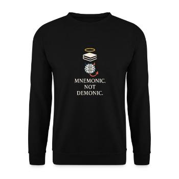 Memory Athlete Mnemonic Brain Training Mental - Unisex Sweatshirt - black - Front - Alina (178cm) & Michal (187cm)