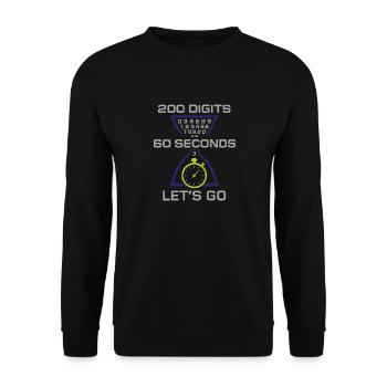 Memory Athlete Mnemonic Brain Training Mental - Unisex Sweatshirt - black - Front - Alina (178cm) & Michal (187cm)