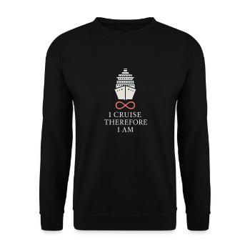 Cruise Addict Funny Cruise Loyalty Ocean - Sweat-shirt Unisexe - noir - Devant - Alina (178cm) & Michal (187cm)