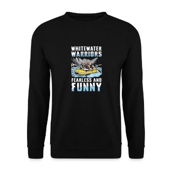 Whitewater Warriors: Fearless and Fun Rafting - Unisex Sweatshirt - black - Front - Alina (178cm) & Michal (187cm)