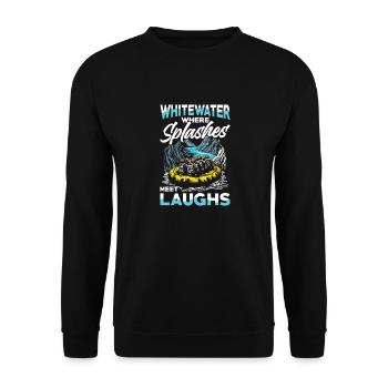 Whitewater Adventure : où éclate de rire - Sweat-shirt Unisexe - noir - Devant - Alina (178cm) & Michal (187cm)