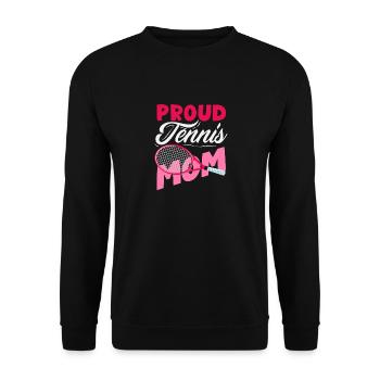 Proud Tennis Mom For Tennis Players - Unisex Sweatshirt - black - Front - Alina (178cm) & Michal (187cm)