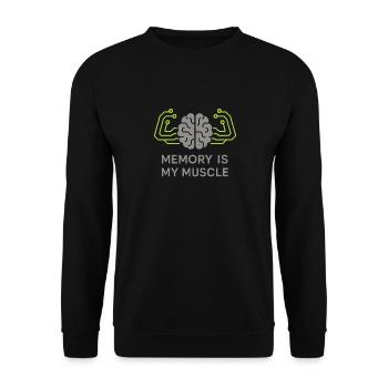 Memory Athlete Mnemonic Brain Training Mental - Unisex Sweatshirt - black - Front - Alina (178cm) & Michal (187cm)