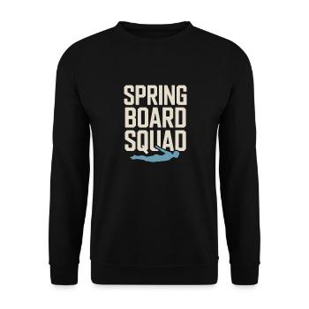 Kunstspringen Turmspringer Sprungbrett - Unisex Pullover - Schwarz - Vorne - Alina (178cm) & Michal (187cm)