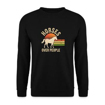 Drôle de dicton équestre cavalier cheval - Sweat-shirt Unisexe - noir - Devant - Alina (178cm) & Michal (187cm)