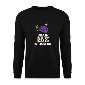 Hirnverletzungsüberlebender Neuro-resiliente - Unisex Pullover - Schwarz - Vorne - Alina (178cm) & Michal (187cm)