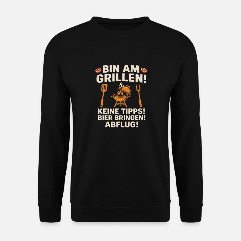 I'm Grilling Funny BBQ Design - Unisex Sweatshirt - black