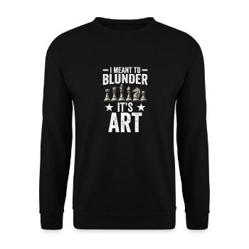 Modern Chess Opening Apparel Blunder Art - Unisex Sweatshirt - black - Front - Alina (178cm) & Michal (187cm)