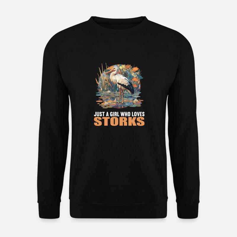 Störche Storch - Unisex Pullover - Schwarz