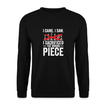 Cool Chess Design - Jeu d’échecs pour débutants - Sweat-shirt Unisexe - noir - Devant - Alina (178cm) & Michal (187cm)