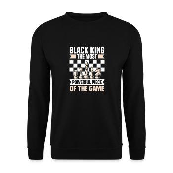 chess piece king chess club chess - Unisex Sweatshirt - black - Front - Alina (178cm) & Michal (187cm)