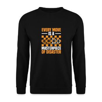 Chess Player Chess Moves Design Chess Pieces - Unisex Sweatshirt - black - Front - Alina (178cm) & Michal (187cm)