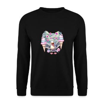 Seagull North Sea Baltic Sea Holiday Children Cream - Unisex Sweatshirt - black - Front - Alina (178cm) & Michal (187cm)