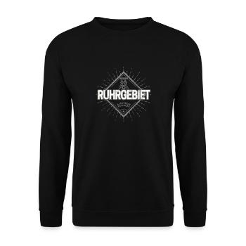 Ruhr Area Germany Retro Coal Mine Vintage Holiday - Unisex Sweatshirt - black - Front - Alina (178cm) & Michal (187cm)