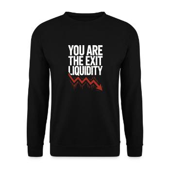 Vous êtes la citation du trader crypto de liquidité de sortie - Sweat-shirt Unisexe - noir - Devant - Alina (178cm) & Michal (187cm)
