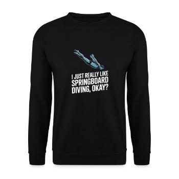 Plongeoir - Sweat-shirt Unisexe - noir - Devant - Alina (178cm) & Michal (187cm)
