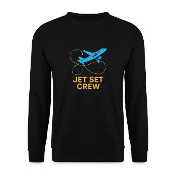 Hôtesse de l’air Personnel navigant commercial Life Aviation - Sweat-shirt Unisexe - noir - Devant - Alina (178cm) & Michal (187cm)