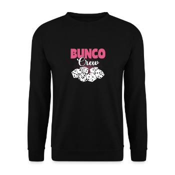 Bunco Würfelabend Bunco Crew Turnier - Unisex Pullover - Schwarz - Vorne - Alina (178cm) & Michal (187cm)