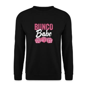 Bunco Babe Women's Bunco Women's Dice Night - Unisex Sweatshirt - black - Front - Alina (178cm) & Michal (187cm)