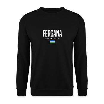 Fergana, Uzbekistan - Unisex Sweatshirt - black - Front - Alina (178cm) & Michal (187cm)
